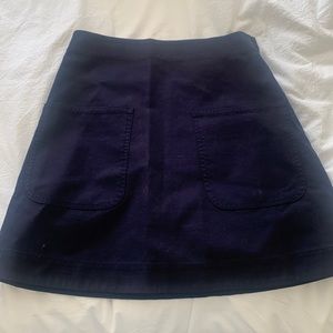 COS A-line navy skirt